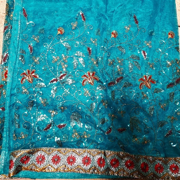 Blue sari - Picture 2 of 2